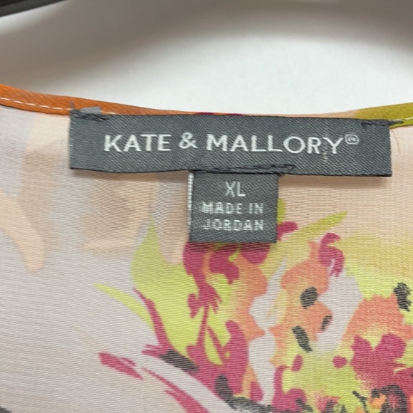 Kate & Mallory Sheer Floral Cover Up Duster SZ XL - Picture 3 of 5
